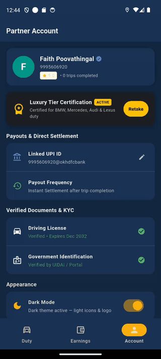 Driver App Live Interaction